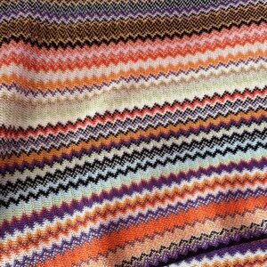 Missoni Vibrant Zigzag Knit with Orange and Purple